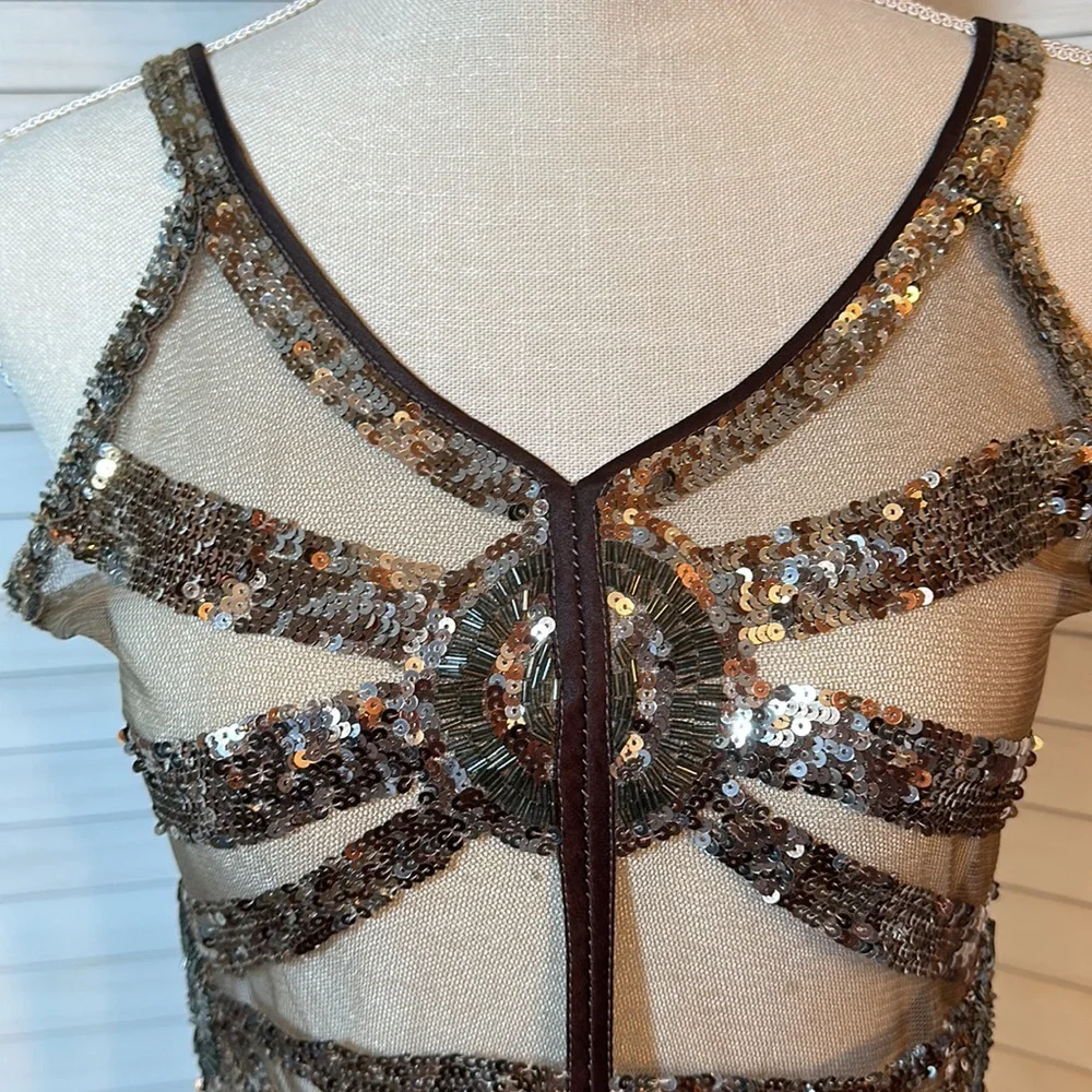 Sony Wardrobe Department Daring Sexy Sequin Mini Dress or Glam Swim Coverup - Picture 11 of 16